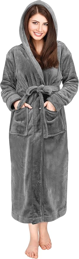 hooded fleece robe